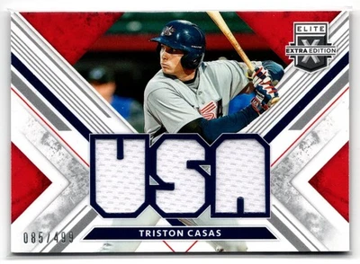 2019 Panini Elite Extra Edition Triston Casas USA Materials Black #USA-TR - Image 1 of 2