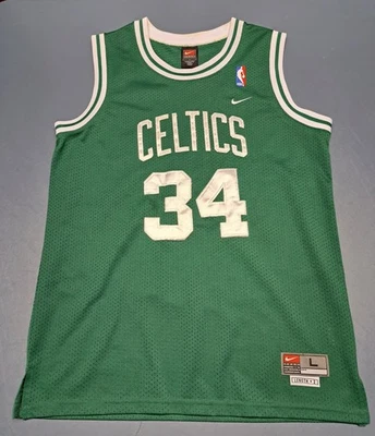 Camiseta deportiva Paul Pierce Nike juvenil grande vintage Boston Celtics verde blanca Foto 1 de 4