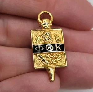 Phi Theta Kappa Fraternity Sorority Gold-Tone Hat Pin Pinback Lapel - Picture 1 of 9