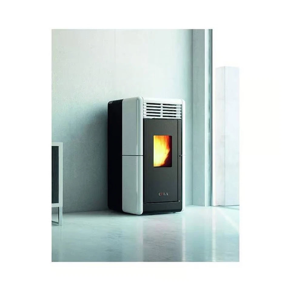 Stufa a pellet Anselmo Cola CALLA CANALIZZABILE 10 kW in acciaio e ceramica - Immagine 1 di 1