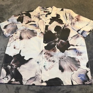 J. Ferrar Slim Fit Stretch Blumendruck Kurzarm Knopfleiste Hemd Herren XL Neu mit Etikett - Bild 1 von 10