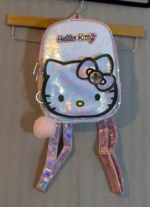 Hello Kitty Sparkle Mini Backpack with Bow Detail - Picture 1 of 10