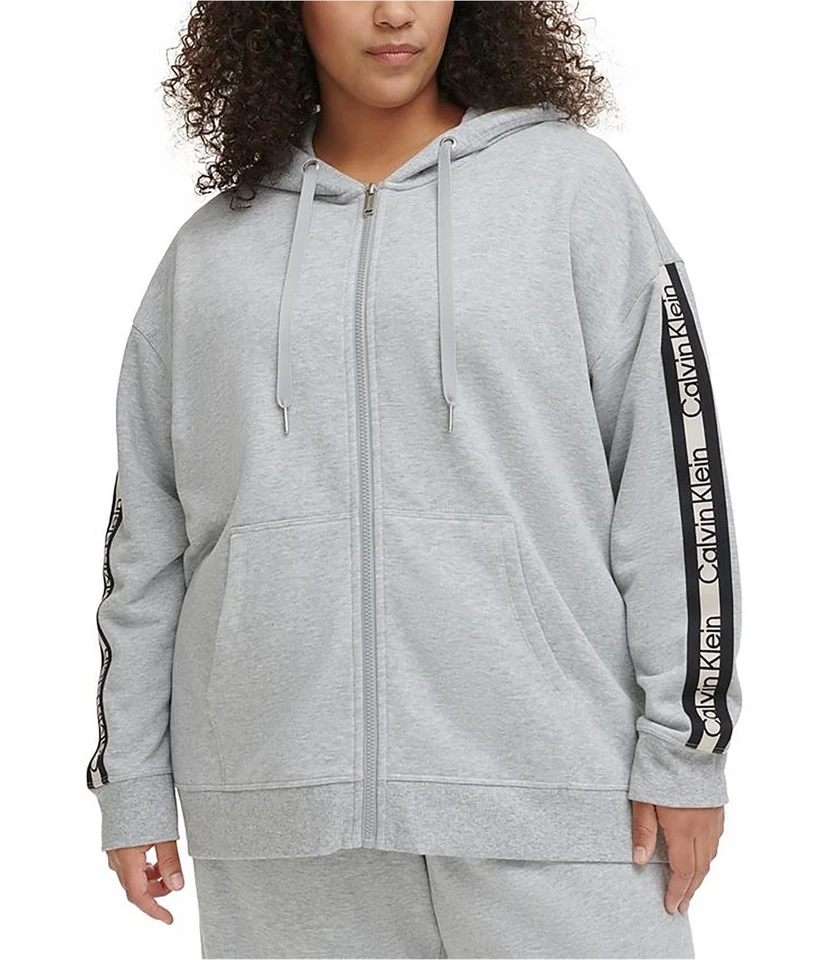 Felpa con cappuccio Calvin Klein donna running logo nastro - Immagine 1 di 1