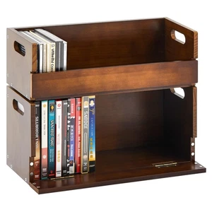 CroBlissful 2 Set Holz DVD und CD Aufbewahrungsbox Kassette Band Display Ständer H... - Bild 1 von 6