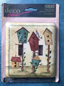 Double Toggle Light Switch Plate Bird House Metal American Tack & Hardware 1999 - Picture 1 of 5