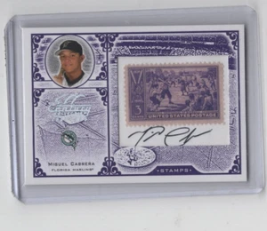 Miguel Cabrera 2005 Leaf Donruss Century Collection Auto Stamp Autograph 29/39 - Picture 1 of 2