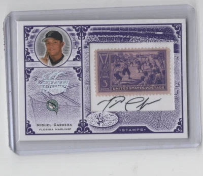 Miguel Cabrera 2005 Leaf Donruss Century Collection Auto Stamp Autograph 29/39 - Image 1 of 2