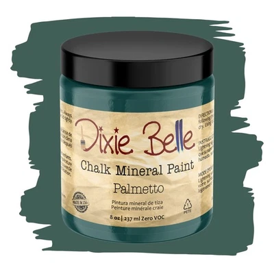Pintura Dixie Belle Palmetto Tiza Mineral Muebles Pintura 8oz Mate Verde Rico DI Foto 1 de 4