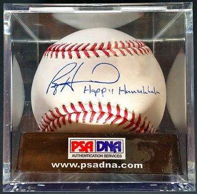 RYAN HOWARD Signed Baseball PSA/DNA COA Graded 9.5 MINT+ "Happy Hannukkah" Auto - Image 1 of 4