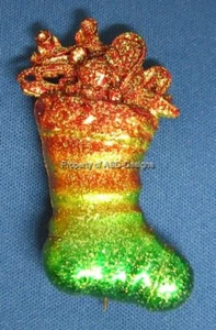 Broche de medias de juguete de Navidad firmado por A.S 6532 - Imagen 1 de 1