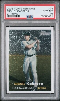 2006 Topps Heritage Chrome Miguel Cabrera #ed /1957 **PSA 10  Low POP 17 - Image 1 of 2