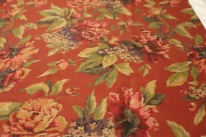 Mantel Floral Rojo Profundo Vintage-62" x 76" Tapiz NUEVO Estampado Negrita - Imagen 1 de 5