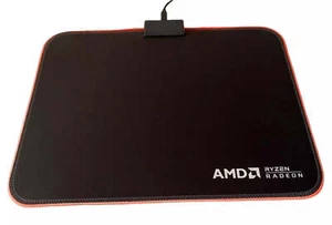 Gaming Mouse Pad AMD Red Led Light-Up Anti Slip 36.5 X 25.5cm for PC and Laptop - Picture 1 of 13