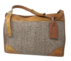 Vintage Hartmann Tweed Overnight Carry-on Shoulder Bag - Leather Trim and Straps - Picture 1 of 23