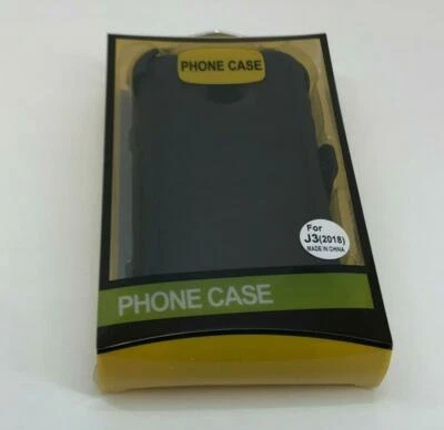 For Samsung Galaxy J3 2018 Case Armor Stand w(Belt Clip) Cover Heavy Duty Black - Image 1 of 3