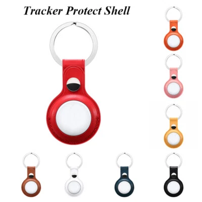 AirTag Case Fit Apple Air Tag Cover Tracker PU LEATHER Car Key Chain Ring US// - Image 1 of 4