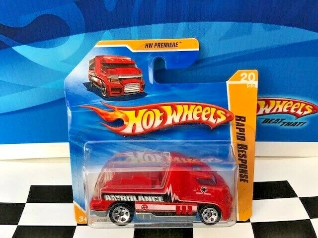 Hot Wheels 2010 HW Premiere 020 Rapid Response RED 5sp Short Card SC - Image 1 of 1