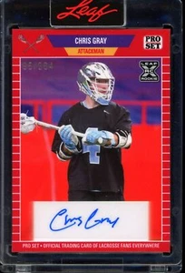 2023 Leaf Web Exclusive Pro Set CG1 XRC ROOKIE AUTO /264 Chris Gray Lacrosse - Picture 1 of 2