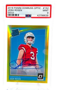 2018 Donruss Optic Rated Rookie Josh Rosen Gold 10/10 PSA 9 Arizona Cardinals - Picture 1 of 9