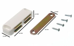 Doble Cierre Magnético + Placa y Tornillos Fijación Blanco 5KG Tire Paquete De 2 - Imagen 1 de 1