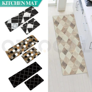 Kitchen Door Mat Non-Slip Waterproof PVC Floor Rug Carpet Anti-Oil Easy Clean - Picture 1 of 23