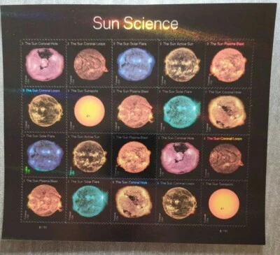 Scott #5607a (5598-5607) Sun Science Forever 2021 Sheet of 20 Stamps - MNH - Image 1 of 4