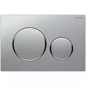 Geberit Sigma20 Dual Flush Plate Matt Chrome & Chrome 115.882.JQ.1 - Picture 1 of 2
