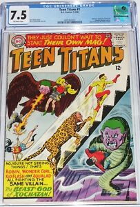 Teen Titans #1 CGC 7.5 from Feb 1966 Batman, Aquaman, Flash, Wonder Woman cameo