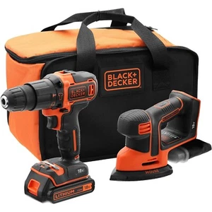 Black & Decker 18V Cordless Hammer Drill & Mouse Detail Sander+ Battery &Charger - Picture 1 of 9