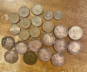 Lot of 23 Different Old British Coins 1919-1994 Vintage World Coins - Picture 1 of 6