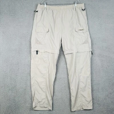 Vtg Magellan Tournament Series Beige Convertible Zip Off Pants 100% Nylon Sz XXL - Image 1 of 4