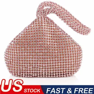 Damen Abend Clutch Tasche Strass Party Hochzeit Handtasche Elegant Beutel Bag - Bild 1 von 12