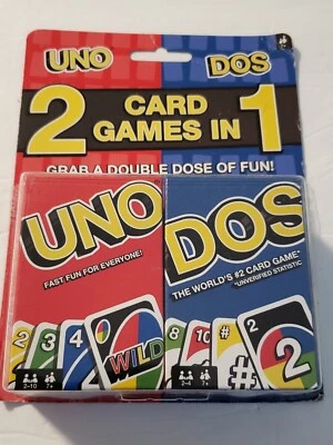 Set of Uno & DOS Card Games Bundle with Both Games Ages 7+ 2 to 4 Players - Image 1 of 4