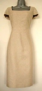 HOBBS TALLA 12 40 £299.00 CHAMPAGNE DORADO VESTIDO RECTO CÓCTEL OFICINA FIESTA EVENTOS - Imagen 1 de 4