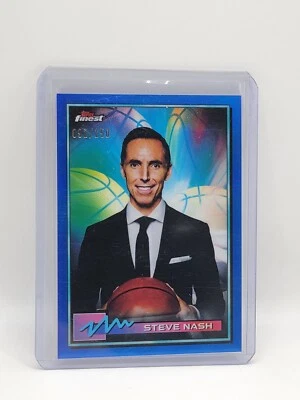 2021 Topps Finest - Blue Refractor #38 Steve Nash /150 - Image 1 of 2