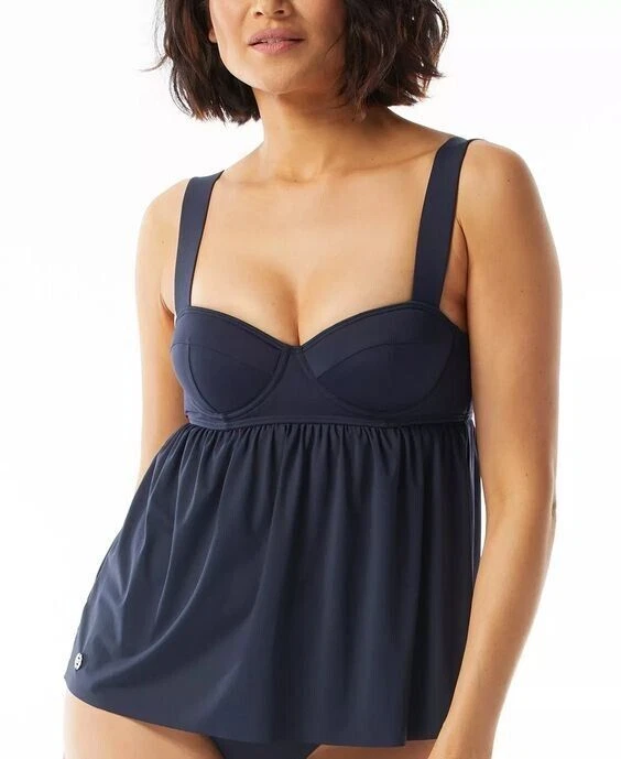 NEW! MICHAEL Michael Kors Women's L Baby Doll Tankini Top NWT $118 - Image 1 of 2