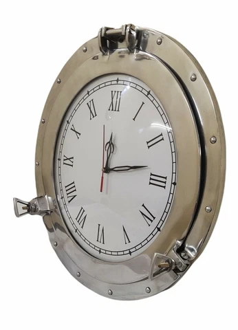 Nautical Ship Porthole Clock Handmade Home / Office Wall Mounting Working Clock Cover
