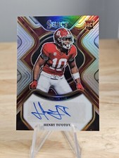 2023 Panini Select Draft Picks Football Henry To'o To'o RC AUTO Alabama 