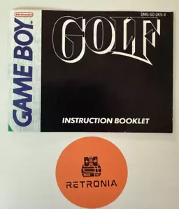Golf Nintendo Gameboy Instruction Manual UK Version - Picture 1 of 2