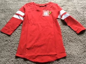 T-shirt nuova con scatola nuova F1 Scuderia Ferrari manica a 3/4 da donna rossa gara - taglia XXS - Foto 1 di 7