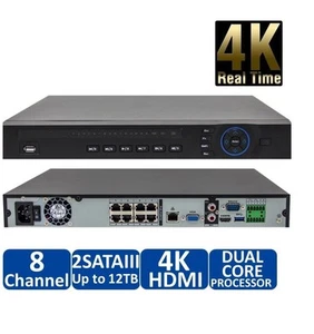 4K 8Port PoE NVR 8CH Netzwerk Video Recorder Unterstützung HD 1080P 3MP 5MP, ONVIF P2P - Bild 1 von 4