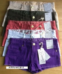 Damen Mädchen Denim Jeans Hot Pants zerrissene Shorts Strand Sport Training UK-Bestand - Bild 1 von 12