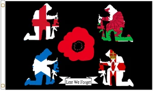 Lest We Forget Respect Polyester Flag - Choice of Sizes - Picture 1 of 3