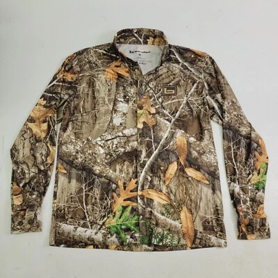 Banded Realtree Edge Camo Button Up Stretch Long Sleeve Shirt Adult Sz M EUC - Image 1 of 4
