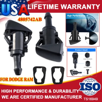 PARA DODGE RAM 1500 2500 3500 2011-2017 BOQUILLA FLUIDO LAVADORA PARABRISAS 4805742AB Foto 1 de 4