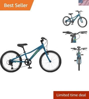 Bicicleta Híbrida Juvenil Ajustable - 7 Velocidades, Todo Terreno con Frenos en V para Niños 6-11 Foto 1 de 4