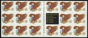 US #2595a-Pl. B4344-3  29¢ Eagle, CB of 17 with Pl B4344-3, VF NH OG - Picture 1 of 2