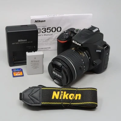 Nikon D3500 24.2MP with 18-55mm VR Lens Kit DSLR Camera - 1,525 Clicks! - Image 1 of 4