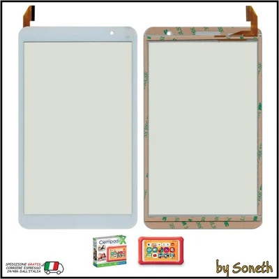 VETRO TOUCH SCREEN PER CLEMENTONI CLEMPAD REVOLUTION V58978 16628 - Immagine 1 di 3