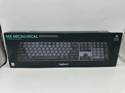 Logitech MX Mechanical Wireless Lighted Keyboard Graphite, Tactile Quiet New - Image 1 of 4